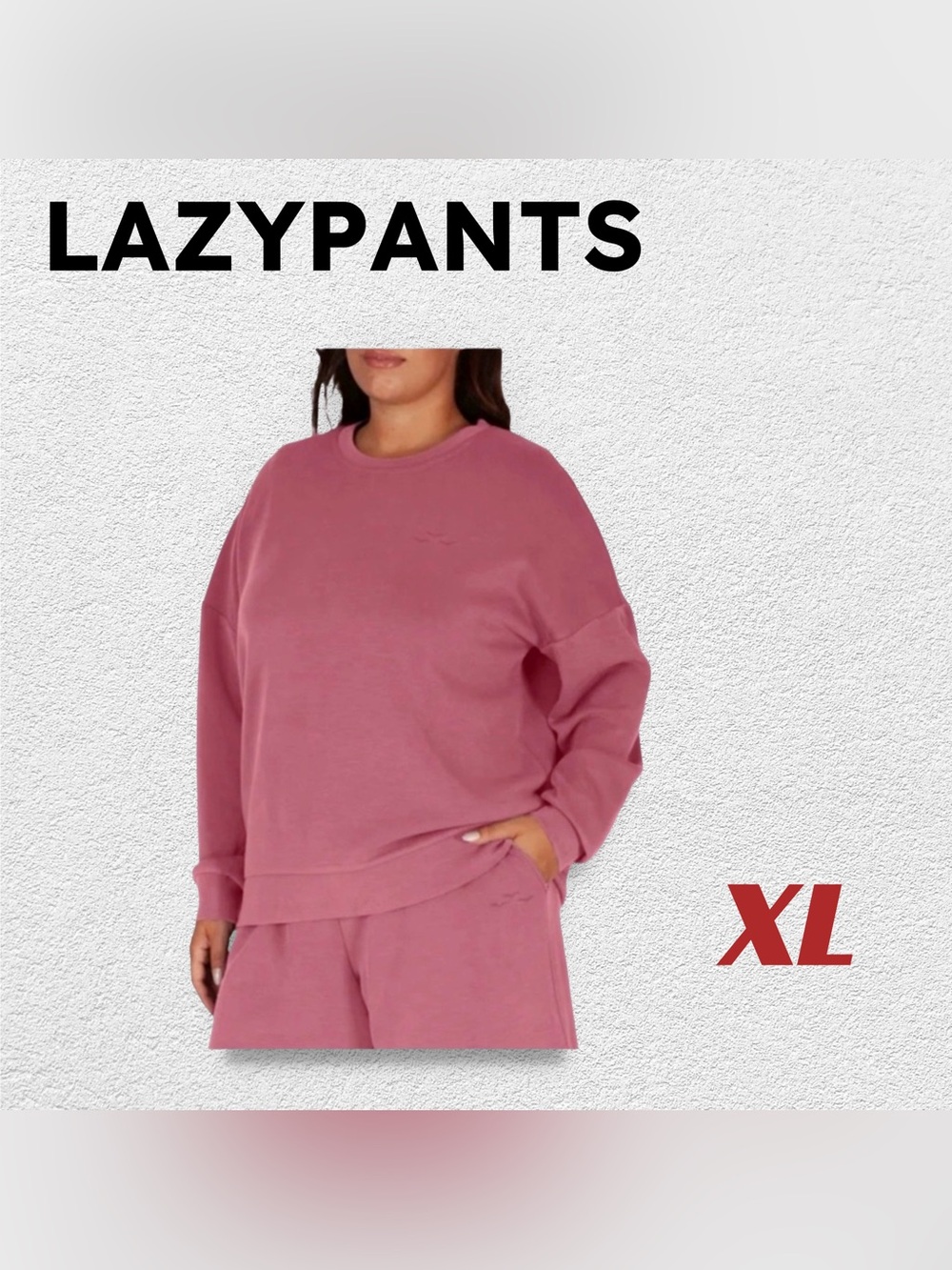 🇨🇦👍GUC LAZYPANTS | XL | Dusty rose Cozy Luxe sueded crewneck sweatshirt**